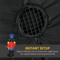 HOMCOM Outdoor Yard Colorful 8ft Inflatable Walnut Soldier Drum Beating with LED(m-6)