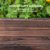 Outsunny Garden Raised Bed Wooden Planter Box Outdoor Grow Containers For Outdoor Patio Plant Flower Vegetable(m-7)