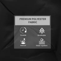 Outsunny Patio Chair Cushions Set of 2, 39" x 20" x 3" Outdoor Tufted Cushion Set with Ties for Indoor Outdoor Garden Furniture, Black(m-4)