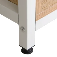 HOMCOM 68 Inch Office Table Computer Desk Workstation Bookshelf with CPU Stand, Spacious Storage Shelves & Chic Modern Woodgrain Design, Oak Wood Grain(m-7)