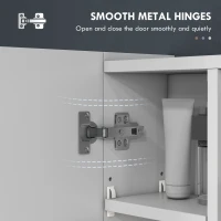 kleankin Wall Mounted Bathroom Medicine Cabinet with Mirror and Adjustable Shelves, White(m-5)