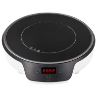 HOMCOM Portable Induction Cooktop, 1500W Electric Countertop Burner with LCD Display and Sensor Touch, Induction Hot Plate with 8 Power Settings and Crystal Glass, Black(m-11)
