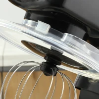 HOMCOM 6 Qt Stand Mixer with 6+1P Speed, 600W and Tilt Head, Kitchen Electric Mixer with Stainless Steel Beater, Dough Hook and Whisk for Baking Bread, Cakes and Cookies, Black(m-9)