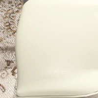 HOMCOM Dining Chairs Set of 2, French Vintage Style Kitchen Chairs with PU Leather Upholstery and Wooden Legs for Dining Room(m-9)