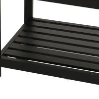 HOMCOM Room Essentials Portable Stainless Steel Top Kitchen Cart with Storage Drawer 3-Tier(m-7)