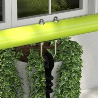 Outsunny Swing Set for Kids, Heavy Duty A-Frame Metal Swing Frame with Glider, Swing Seat, Ground Stakes for Backyard, Green(m-9)