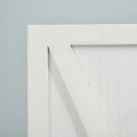 HOMCOM 3-panel Wall Partition Farmhouse Room Separator with Foldable Design Wooden Frame 5.6FT, White(m-8)