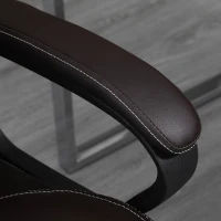 Vinsetto Massage Office Chair, High Back Executive Office Chair with 6-Point Vibration, Adjustable Height, Swivel Seat and Rocking Function, Brown(m-10)