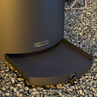 Outsunny 2-in-1 Smokeless Firepit, Stainless Steel Bonfire Stove with Poker and Ash Tray for Backyard, Patio, Picnic, Black(m-9)