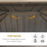 Outsunny 10' x 12' Outdoor Hardtop Gazebo Metal Roof Patio Gazebo with Aluminum Frame, Mesh Nettings, Curtains and Roomy Interior Space, Brown(m-4)