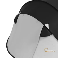 Outsunny Pop Up Tent with Porch and Carry Bag, 3000mm Waterproof, for 2-3 People Camping Hiking, Black(m-9)