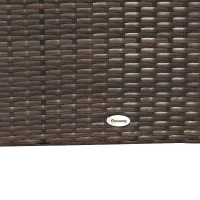 Outsunny 9pcs Rattan Dining Set Garden Wicker Sectional Sofa Set Outdoor Patio Furniuter All Weather Brown(m-7)