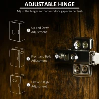 HOMCOM Kitchen Sideboard Industrial Style Serving Buffet Storage Cabinet Cupboard with Adjustable Shelves, Glass Doors, 2 Drawers for Dining, Living Room, Rustic Brown(m-9)