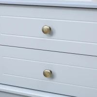 HOMCOM Side Table with 2 Storage Drawers, Modern End Table with Bottom Shelf for Living Room, Home Office, Grey(m-7)