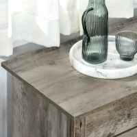 HOMCOM Farmhouse Sideboard Buffet Cabinet, Storage Cabinet with Barn Doors, Ash Grey(m-9)