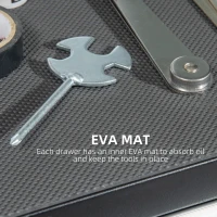 DURHAND 2-Drawer Rolling Tool Chest on Wheels, Metal Tool Cabinet for Warehouse, Workshop and Garage, Black(m-5)