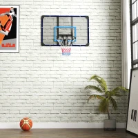Soozier Wall Mounted Basketball Hoop, Mini Hoop with 45" x 29" Shatter Proof Backboard, Durable Rim and All-Weather Net for Indoor and Outdoor Use(m-6)
