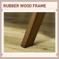 HOMCOM Cashmere Accent Chair Armchair with Wide Seat and Soft Padded Armrests for Reading, Bedroom, Light Grey(m-7)