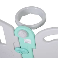 Qaba Baby Enclosure, 16 Panels Baby Playpen Baby Play Yard, Indoor & Outdoor Kids Activity Center, Green(m-9)