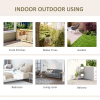 Outsunny 2-Person Hammock Chair Macrame Swing with Soft Cushion, Hanging Cotton Rope Chair for Indoor Outdoor Home Patio Backyard, White(m-7)