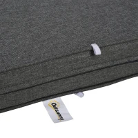 Outsunny 14pcs Sofa Cushion Cover Set Outdoor Patio Rattan Sofa Cushion Polyester Cover Replacement No Cushion Padding Included 6 Seat Cushion Cover & 8 Back Cushion Cover, Grey(m-9)