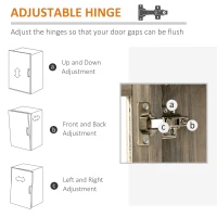 HOMCOM Industrial Sideboard Buffet Cabinet, Coffee Bar Cabinet with Adjustable Shelves, Glass Doors, and 2 Drawers for Kitchen, Living Room, Gray(m-7)