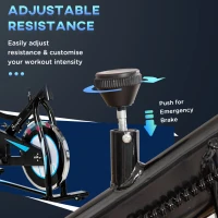 Soozier Exercise Bike, Stationary Bike for Home, Indoor Cycling Bike, Adjustable Workout Bike with Comfortable Seat Cushion and LCD Monitor(m-6)
