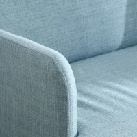 HOMCOM 48" Loveseat Sofa for Bedroom, Modern Love Seats Furniture, Upholstered Small Couch for Small Spaces, Blue(m-9)