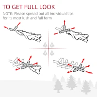 HOMCOM 4ft Pre-Lit LED Optical Fiber Christmas Tree Artificial Seasonal Decor(m-7)