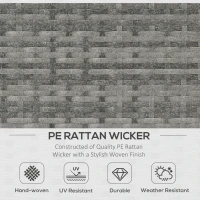 Outsunny 4 Piece Adjustable Canopy Outdoor Rattan Sofa Set w/ Height Adjustable Coffee Table & Cushions, Cream White(m-4)