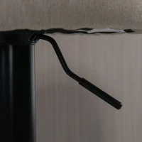 HOMCOM Modern Upholstered Adjustable Barstools with Swivel Seat, Linen Touch Fabric, Steel Frame, Footrest, ‎Beige(m-9)