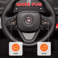 Qaba 12V Kids Ride On Car, Toy Truck with Remote Control, Spring Suspension, LED Headlights, 3 Speeds, Black(m-9)