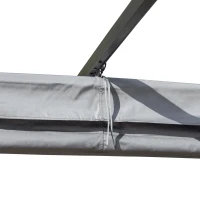 Outsunny 10' x 10' Outdoor Retractable Pergola Canopy, Metal Patio Shade Shelter for Backyard, Porch Party, Garden, Grill Gazebo, Grey(m-8)