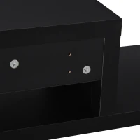 HOMCOM Floating TV Stand for TVs up to 60", Wall Mounted Media Console with 2-Tier Shelf, Entertainment Center Unit for Living Room Bedroom, Black(m-7)