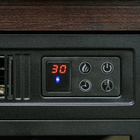 HOMCOM 26" Freestanding Electric Fireplace with Mantel, 1400W Replaceable Fireplace Insert Heater with 3D Flame Effect, Brown(m-9)