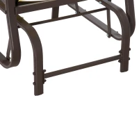 Outsunny Outdoor Glider Chair, Gliders for Outside Patio with Steel Frame and Mesh Fabric for Backyard, Garden, and Porch, Beige(m-9)