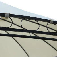 Outsunny 11.5' Patio Gazebo, Outdoor Gazebo Canopy Shelter with Curtains, Romantic Round Double Roof, Solid Steel Frame for Garden, Lawn, Backyard and Deck, Cream White(m-8)