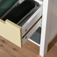 HOMCOM 6 Drawer Dresser, Chest of Drawers with Table Top, Clothes Closet for Living Room, Multi-Color(m-10)