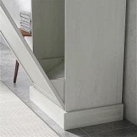 HOMCOM Kitchen Tilt Out Trash Bin Cabinet Free Standing Storage Cabinet with Drawer, Light Gray(m-9)