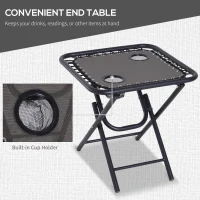 Outsunny Zero Gravity Chair Set of 2 Patio Chair with Side Table Cupholders and Pillows for Pool, Backyard, Lawn, Beach, Grey(m-5)