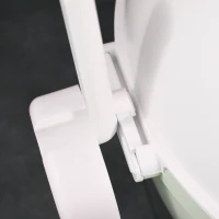 PawHut Hooded Cat Litter Box, Large Kitty Litter Pan with Lid, Scoop, Leaking Sand Pedal, Top Handle, Light Green(m-9)