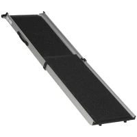 PawHut 72-Inch Portable Folding Dog Ramp for Cars, Trucks, SUVs, Non-Slip Pet Ramp for Large Dogs, Aluminum Frame for up to 198 LBS(m-11)