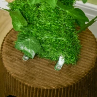 PawHut 18" Plush Cat Tree with Two Flower Platforms, Multi-Activity Centre Cat Tower with Jute Scratching Posts, Elevated Perches, Round Roomy Condo with Door, Green(m-10)