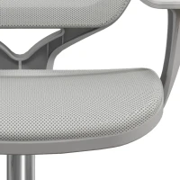 Vinsetto Office Chair, Small Computer Desk Chair with Mesh Back, Swivel Castors, Arm, Grey(m-9)