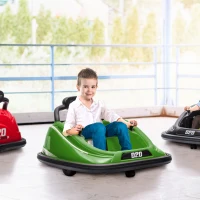 Aosom 12V Kids Bumper Car Twins Motor, w/ Parent Remote Control, Lights, 360° Rotation(m-10)