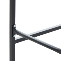 Outsunny 3Pcs Patio Bar Set, Outdoor Bistro Set with 2 Bar Stools and 1 Tempered Glass Bar Table, Dining Chat Set, Brown(m-6)