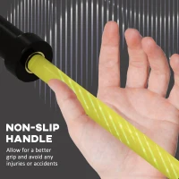 Soozier 7.2ft Weight Bar, Olympic Bar with Rotating Sleeves, Non-Slip Knurling Grip, 1500lbs Weight Capacity, Yellow(m-6)