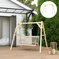 Outsunny 660 lbs Porch Swing Frame, A-Frame Hanging Chair Stand Only for DIY Painting, Swing Chair Stand for Backyard, Patio(m-8)
