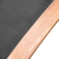 Outsunny Outdoor Chaise Wood Lounge Chair with Pillow, Armrests, Breathable Sling Mesh and Comfortable Curved Design for Patio, Deck, and Poolside(m-9)