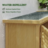 Outsunny 5' x 3' Wooden Garden Storage Shed with Asphalt Roof and 2 Large Wood Doors with Lock, Yellow(m-6)